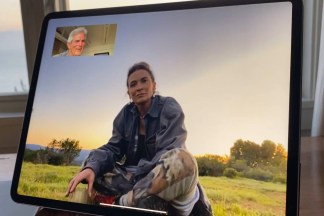 Video still of two people on a video chat on an iPad