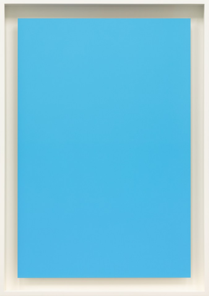 Framed print of a sky blue rectangle